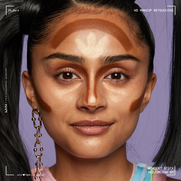 NYX Professional Makeup Wonder Stick 2-in-1 Highlight & Contour 04 Medium 0.28oz - Picture 6 of 8